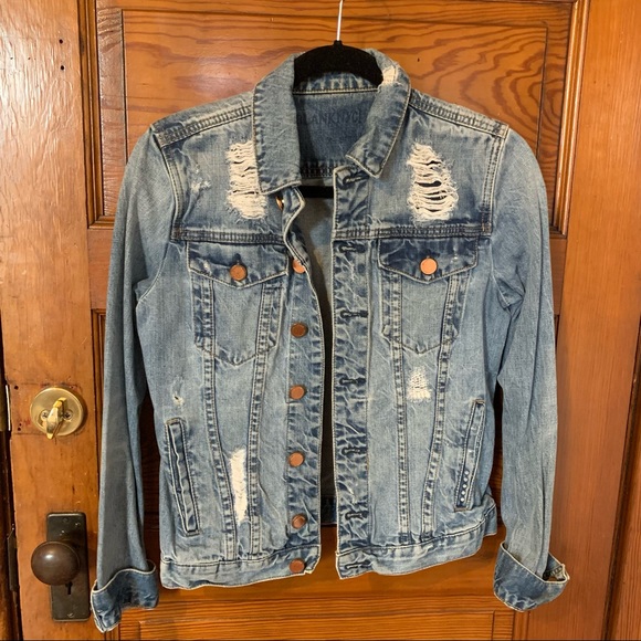 Blank NYC distressed Denim Jacket - Picture 6 of 8